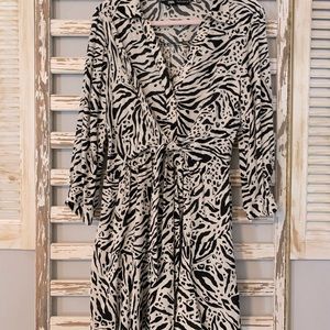 Zara women’s size L animal print dress
